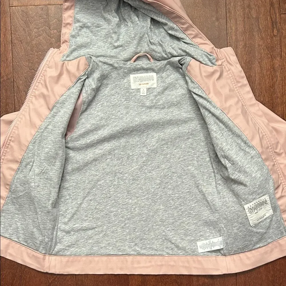 Gymboree Kids Pink Hooded Rain Jacket, Size Small 5-6